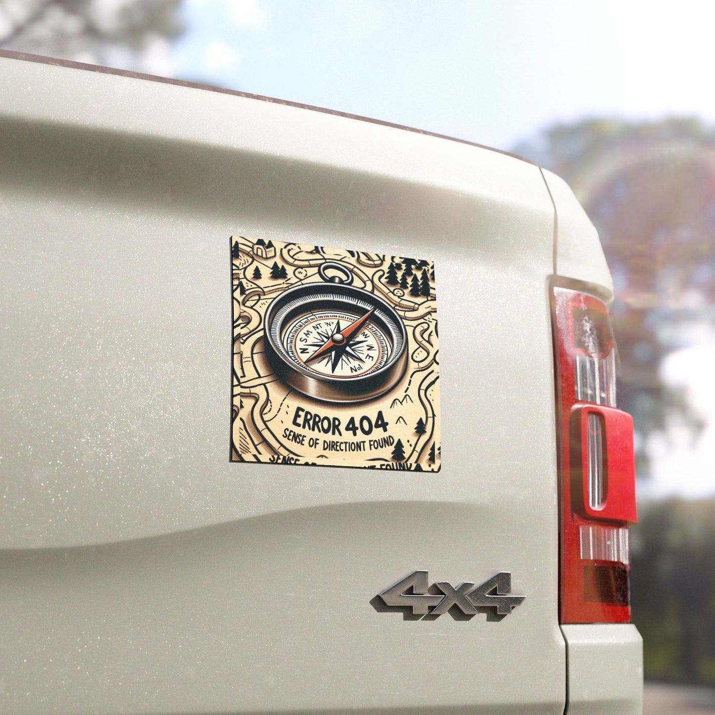Adventure Car Magnets - Error 404 Compass Design, Travel Accessories, Road Trip Decor, Personalized Gifts, Car Décor