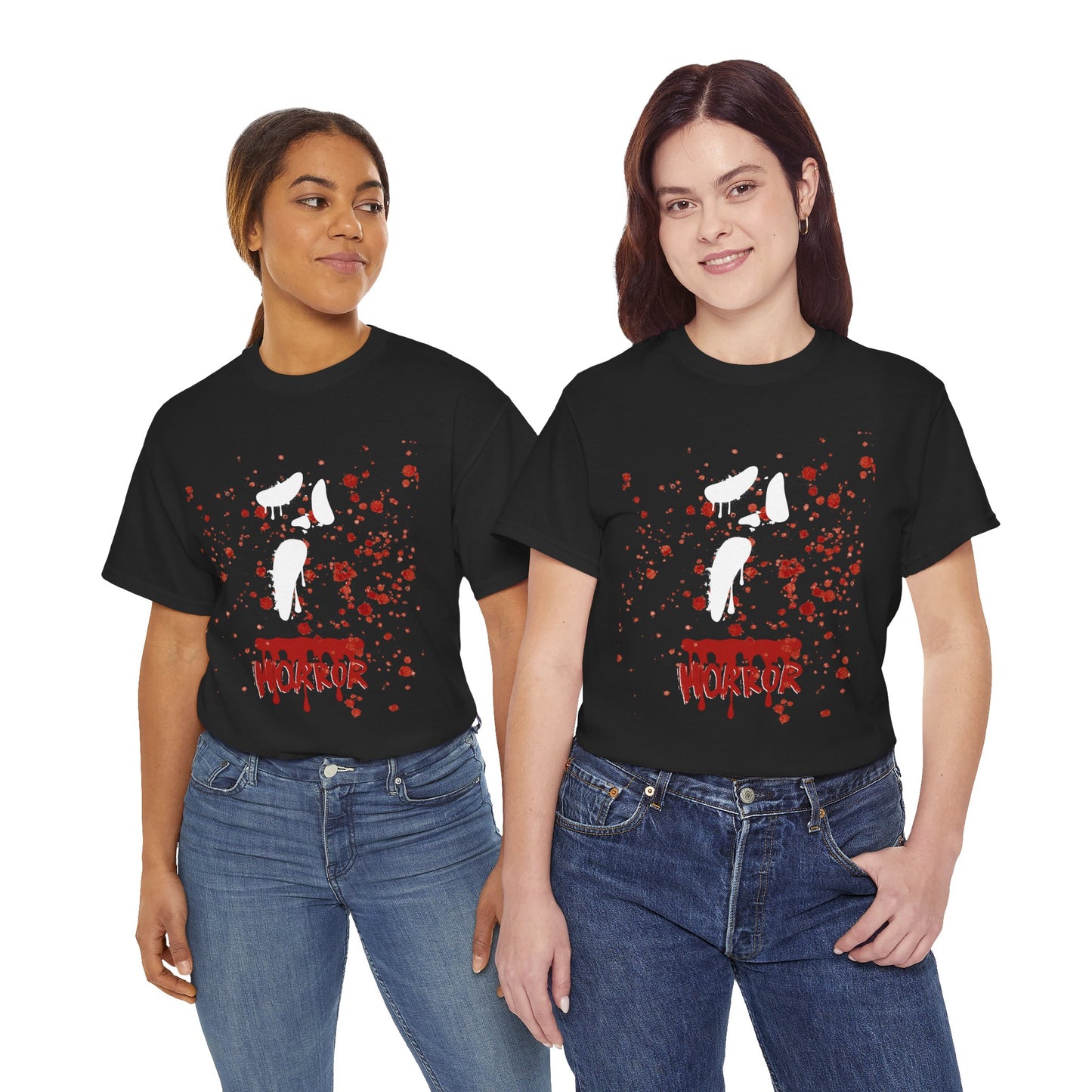 Horror Themed T-Shirt - Unisex Heavy Cotton Tee for Halloween, Horror Fans, Scary Movies, Unique Gift, Casual Wear