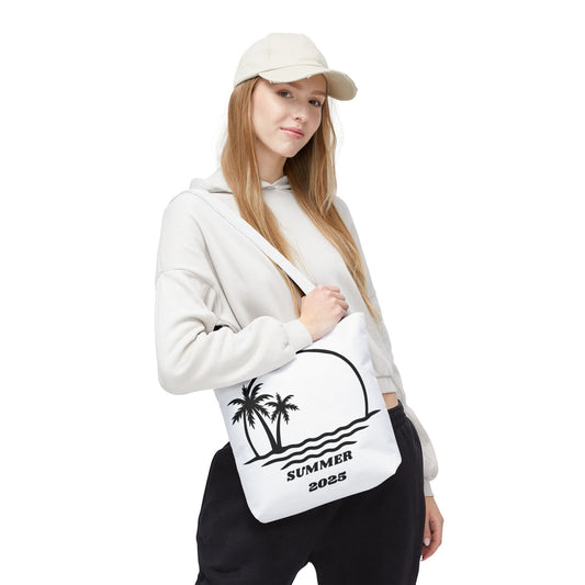 Tote Bag with Summer 2025 Design - Stylish Beach Accessory, Reusable Shopping Bag, Ideal for Vacations, Coastal Vibes, Gift for Travelers