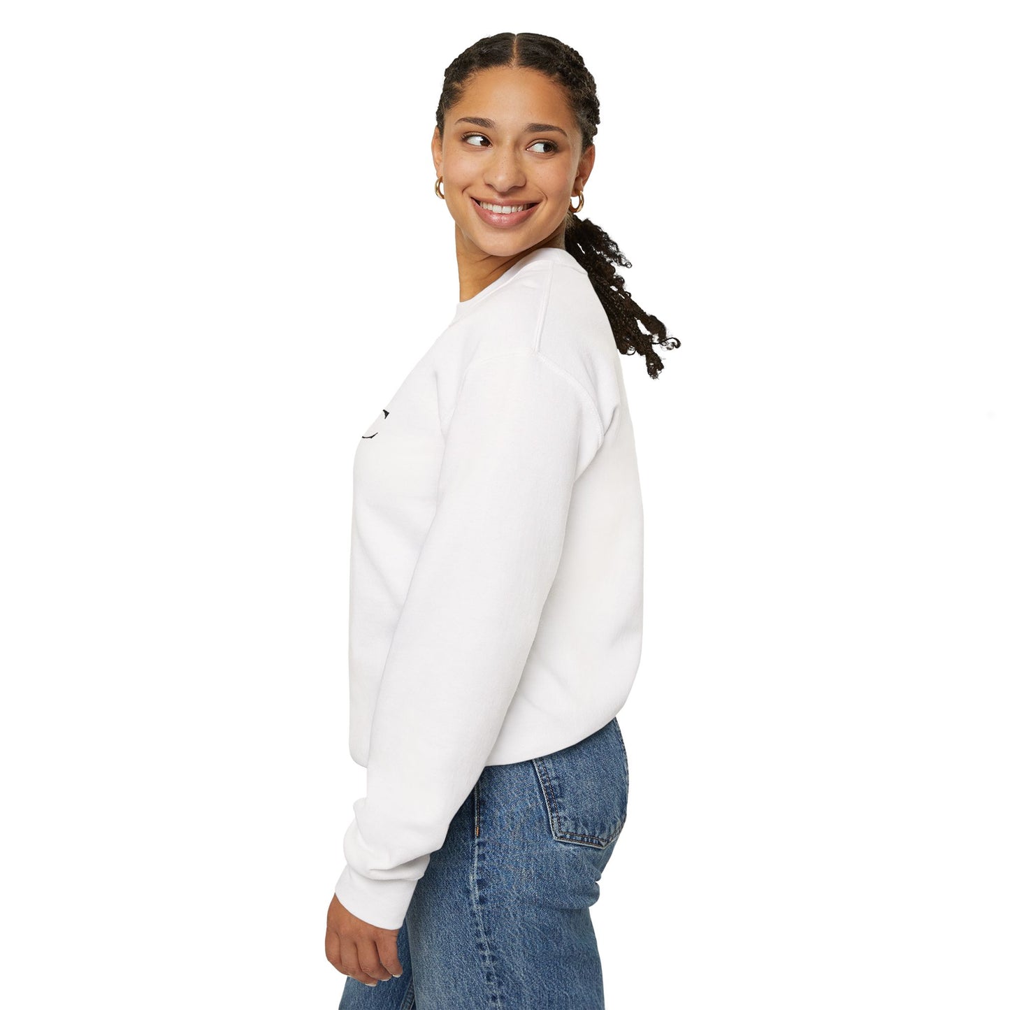 Minimalist QC Crewneck Sweatshirt - Cozy Unisex Fleece, Ideal for Casual Days, Gifts, Fall/Winter, Streetwear Essentials