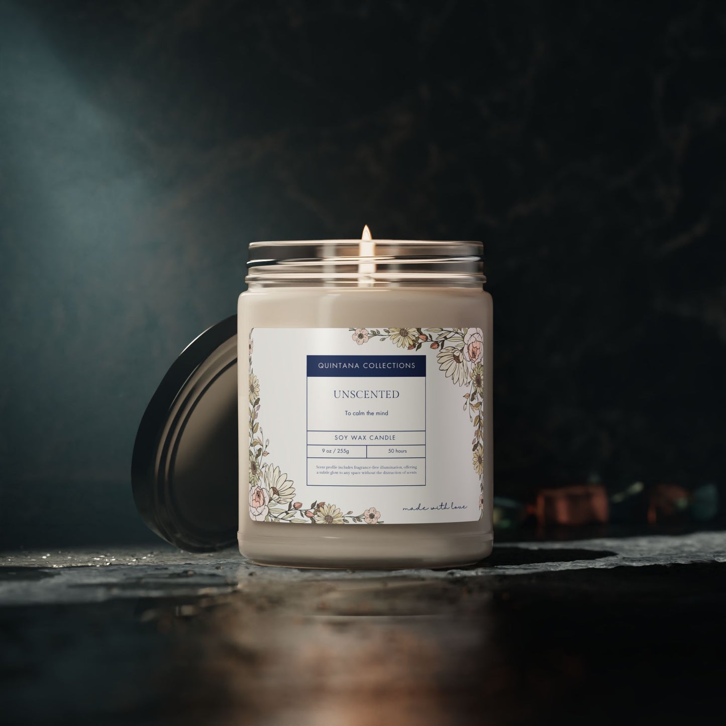 Relaxing Scented Soy Candle | 9oz Aromatherapy Candle for Home, Gift for Her, Cozy Decor, Spa Day, Relaxation, Floral Fragrance