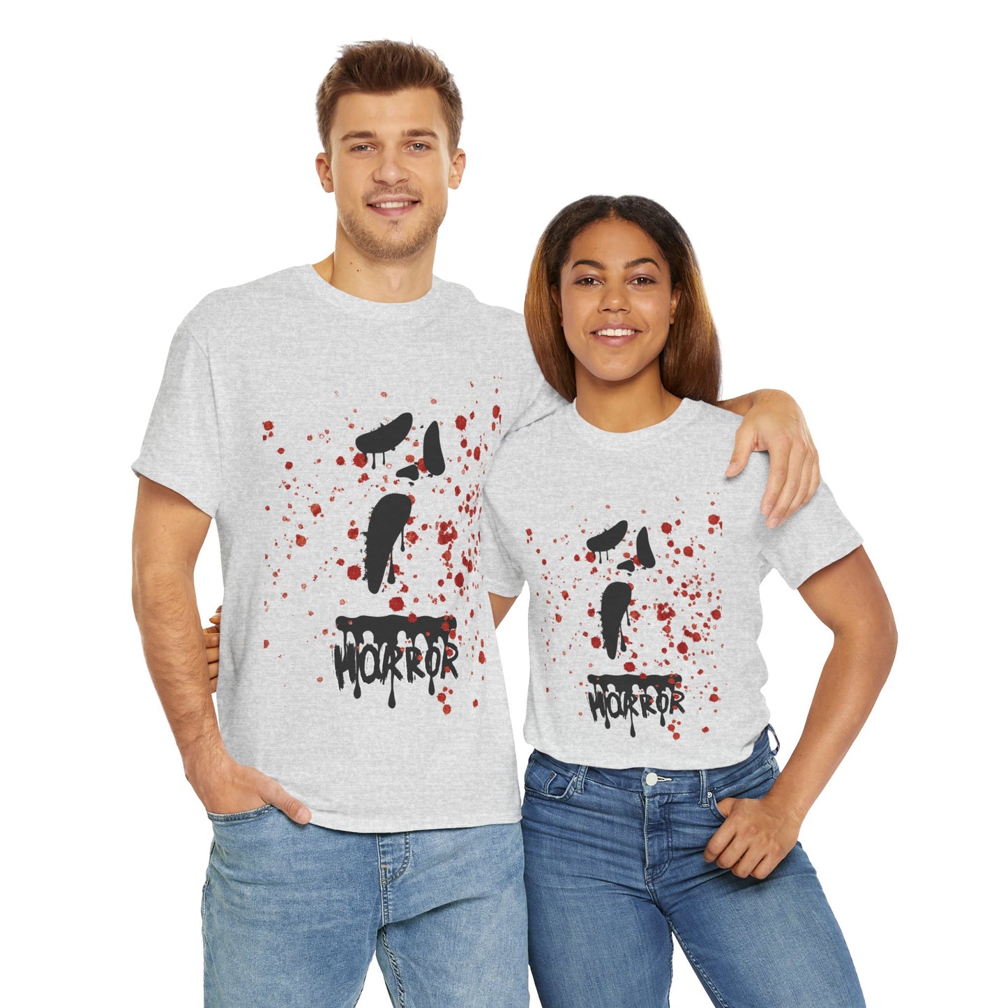 Horror Themed T-Shirt - Unisex Heavy Cotton Tee for Halloween, Horror Fans, Scary Movies, Unique Gift, Casual Wear