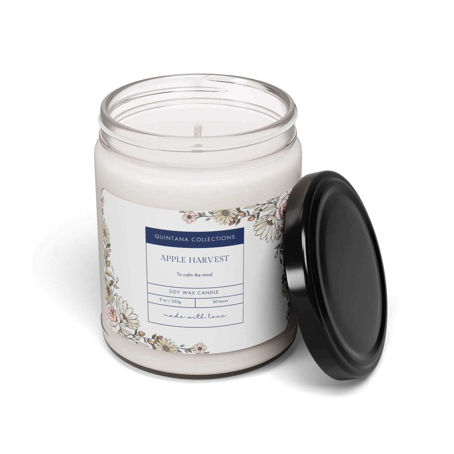 Relaxing Scented Soy Candle | 9oz Aromatherapy Candle for Home, Gift for Her, Cozy Decor, Spa Day, Relaxation, Floral Fragrance