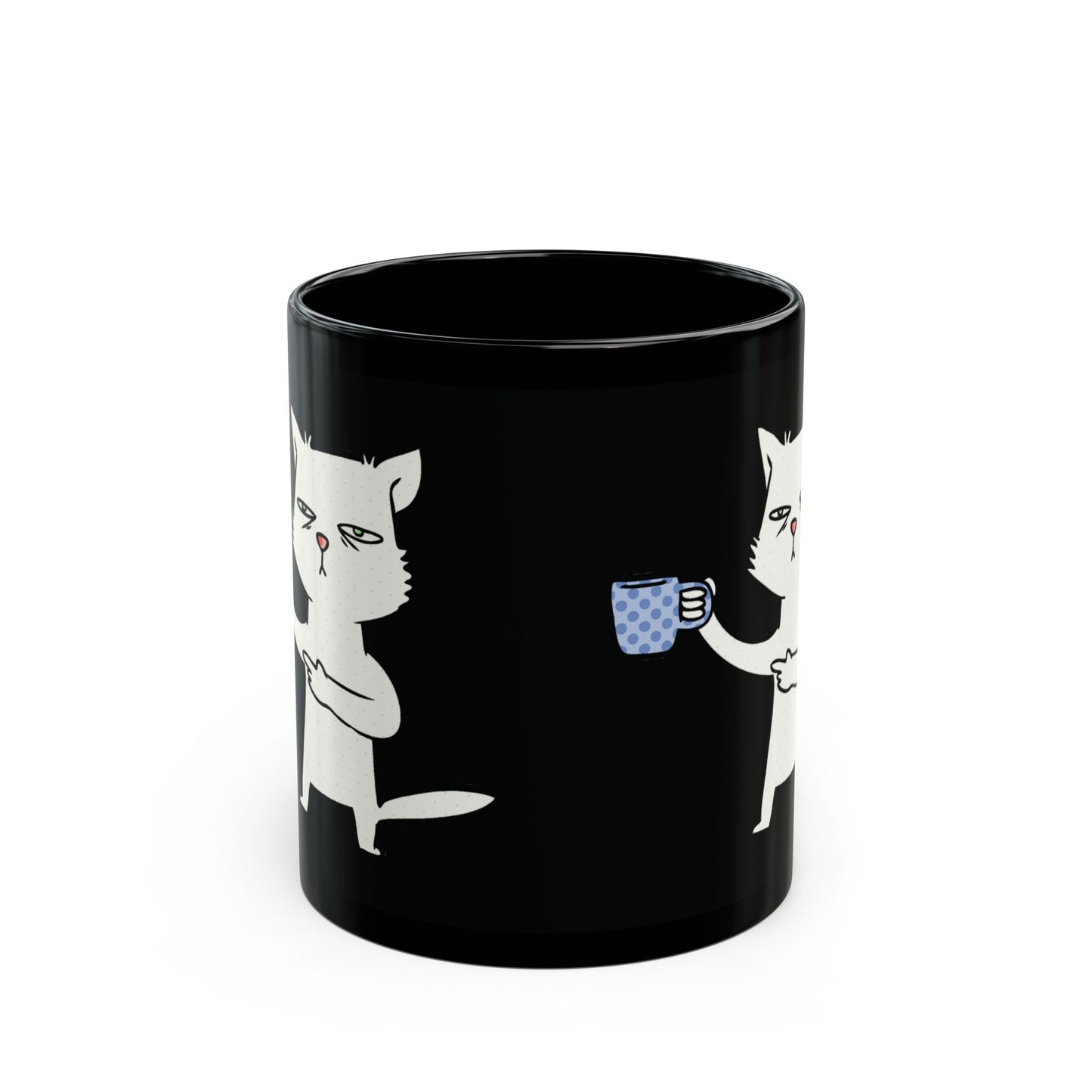 Funny Cat Mug | Cute Black Coffee Cup for Cat Lovers, Ideal Gift for Birthdays, Anniversaries, Pet Lovers