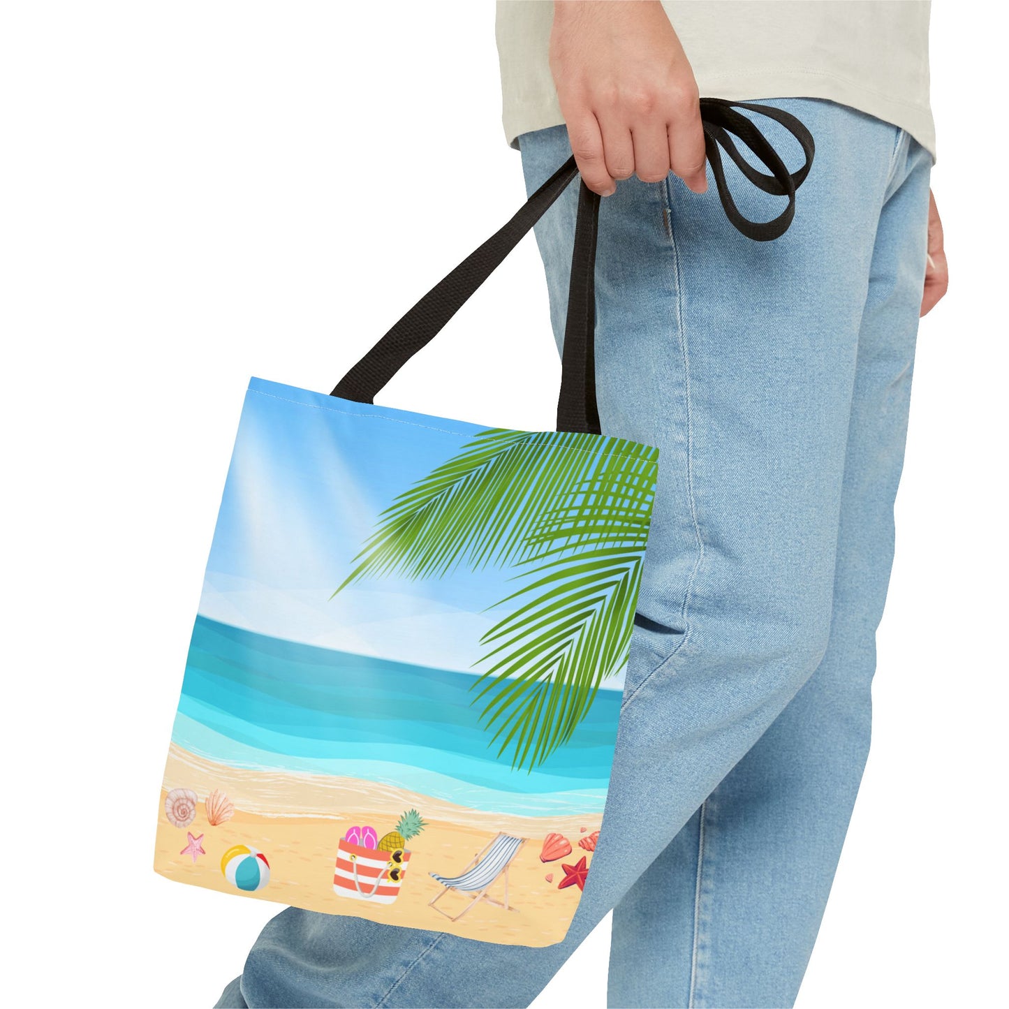 Beach Vibe Tote Bag, Summer Shopping Bag, Travel Tote, Vacation Essentials, Ocean Scene Bag