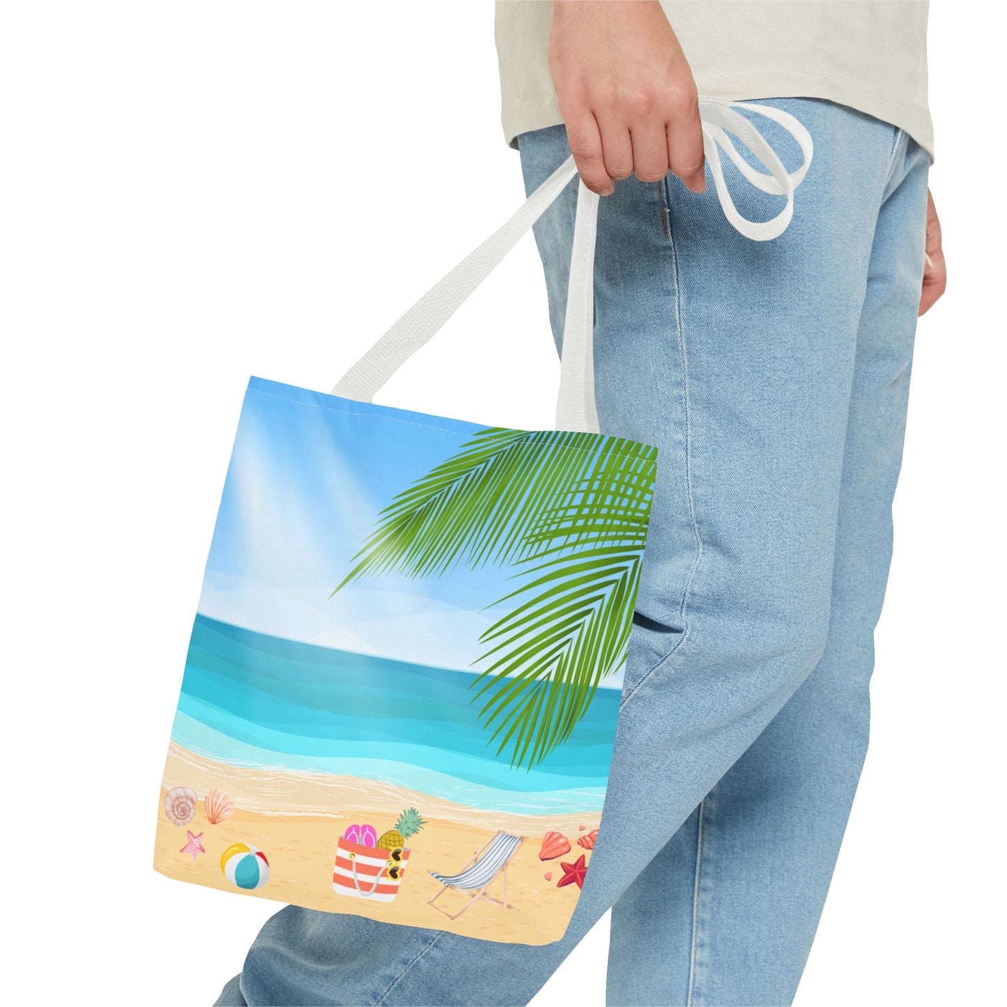 Beach Vibe Tote Bag, Summer Shopping Bag, Travel Tote, Vacation Essentials, Ocean Scene Bag