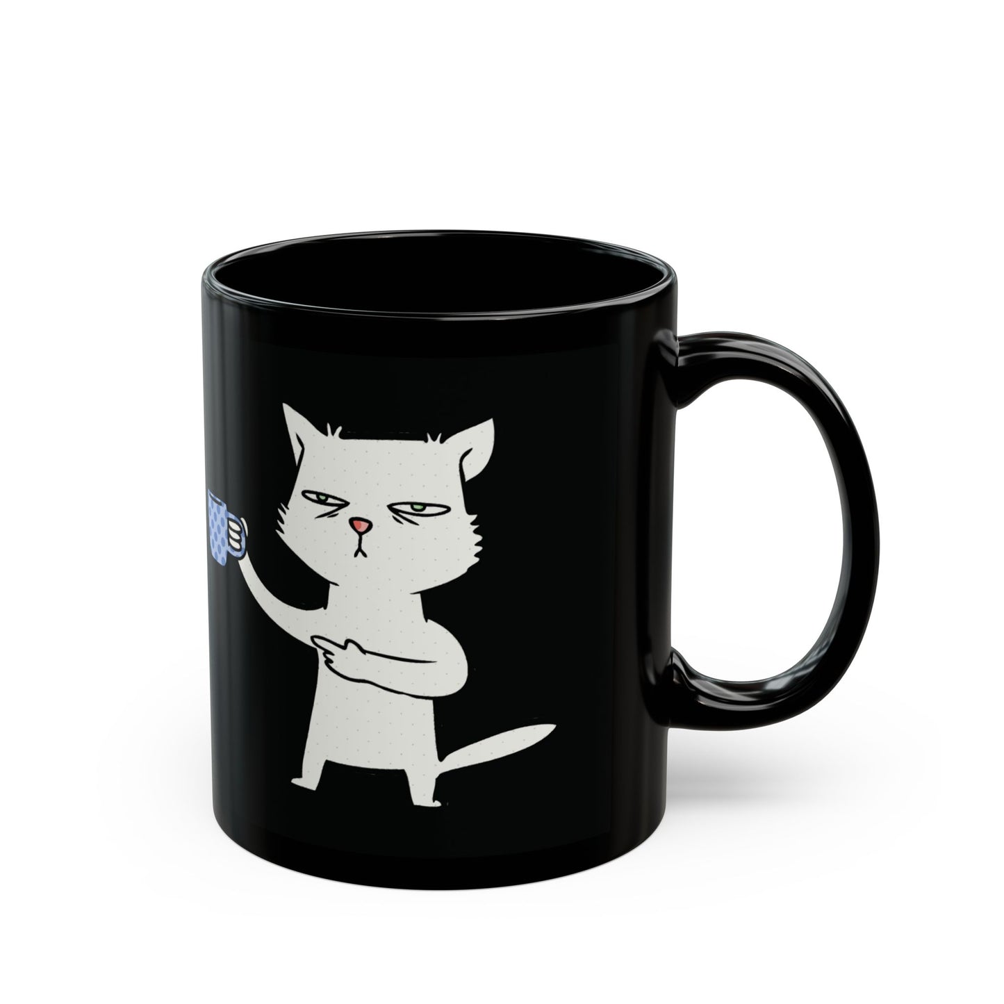 Funny Cat Mug | Cute Black Coffee Cup for Cat Lovers, Ideal Gift for Birthdays, Anniversaries, Pet Lovers
