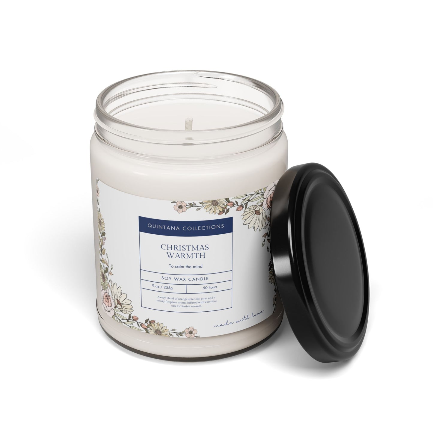 Relaxing Scented Soy Candle | 9oz Aromatherapy Candle for Home, Gift for Her, Cozy Decor, Spa Day, Relaxation, Floral Fragrance