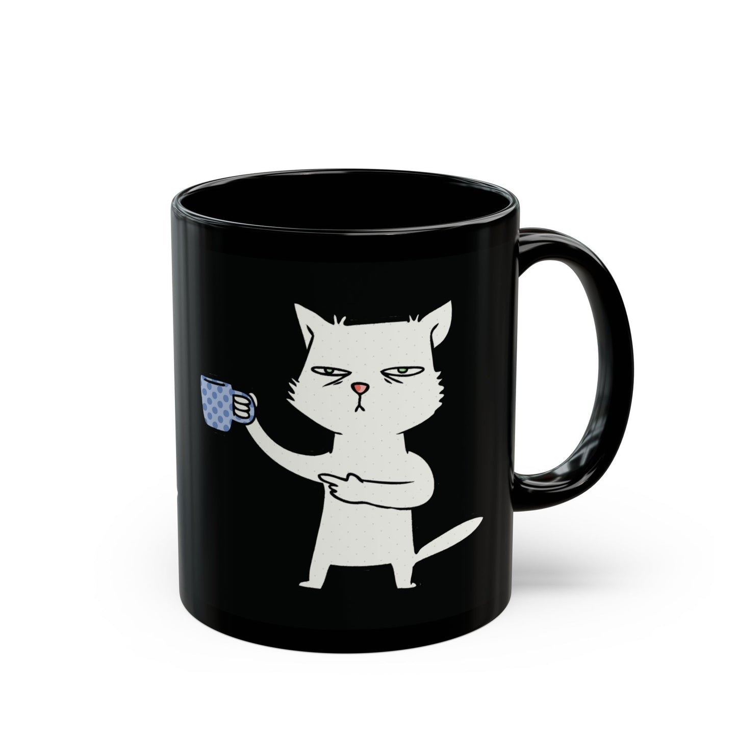 Funny Cat Mug | Cute Black Coffee Cup for Cat Lovers, Ideal Gift for Birthdays, Anniversaries, Pet Lovers