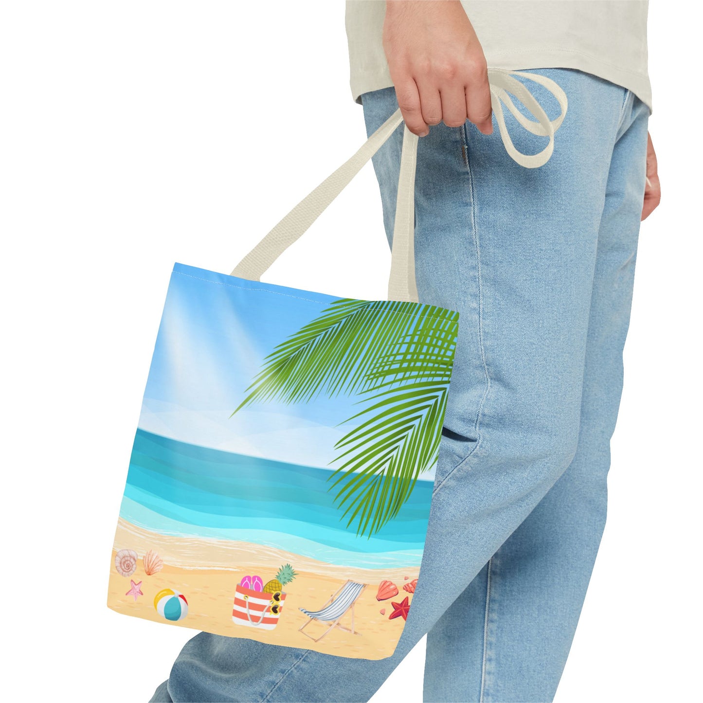 Beach Vibe Tote Bag, Summer Shopping Bag, Travel Tote, Vacation Essentials, Ocean Scene Bag