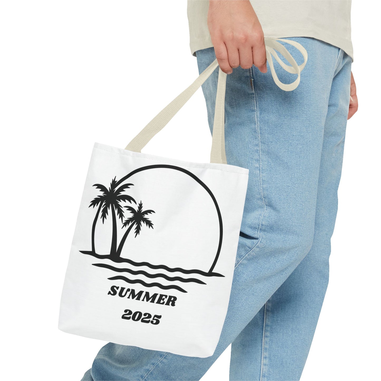 Tote Bag with Summer 2025 Design - Stylish Beach Accessory, Reusable Shopping Bag, Ideal for Vacations, Coastal Vibes, Gift for Travelers