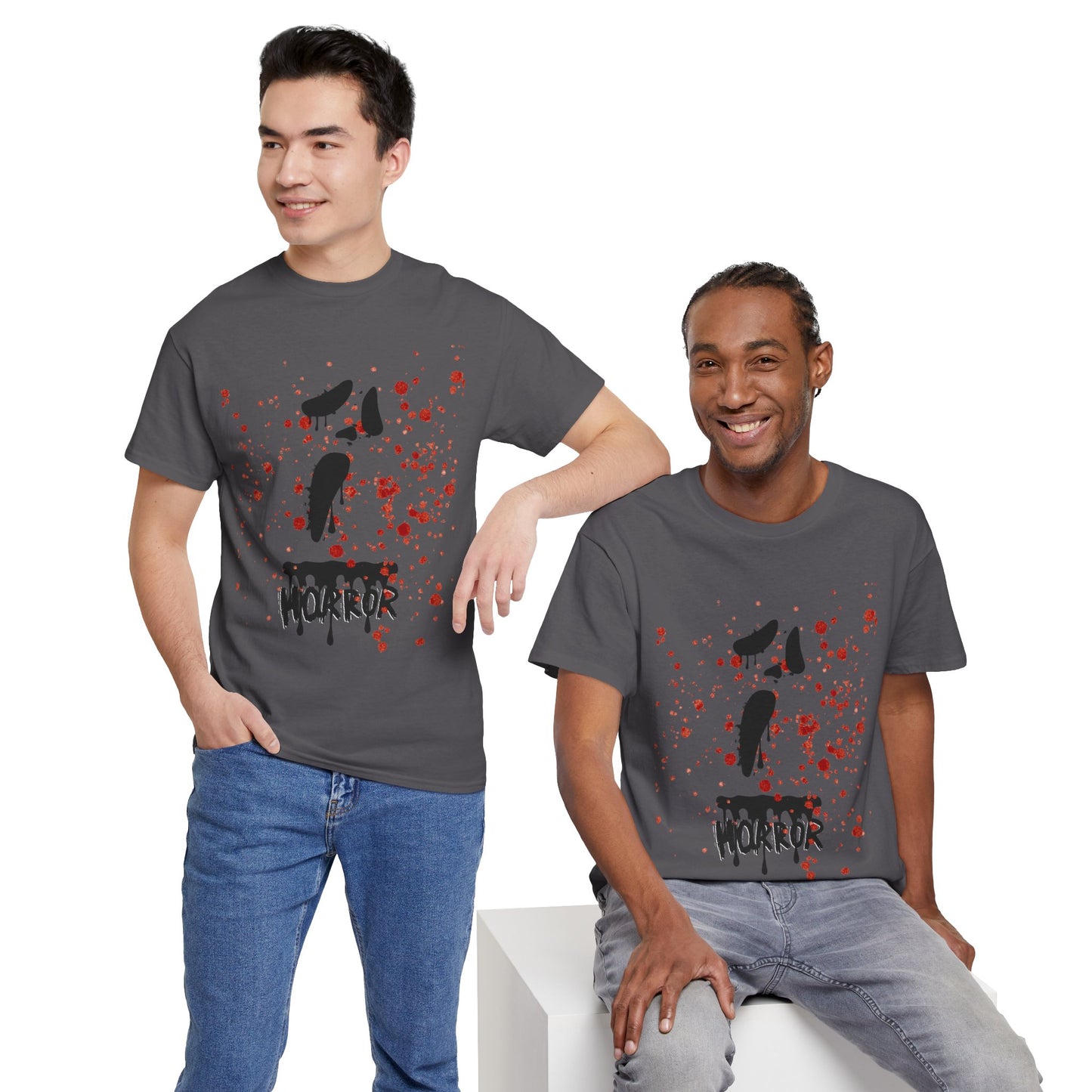 Horror Themed T-Shirt - Unisex Heavy Cotton Tee for Halloween, Horror Fans, Scary Movies, Unique Gift, Casual Wear