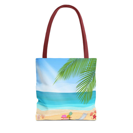 Beach Vibe Tote Bag, Summer Shopping Bag, Travel Tote, Vacation Essentials, Ocean Scene Bag