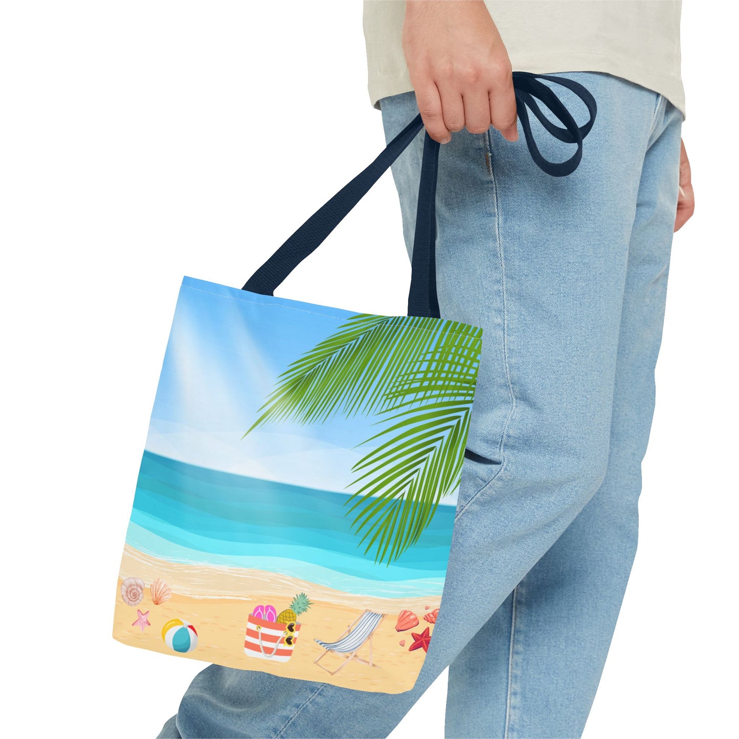 Beach Vibe Tote Bag, Summer Shopping Bag, Travel Tote, Vacation Essentials, Ocean Scene Bag