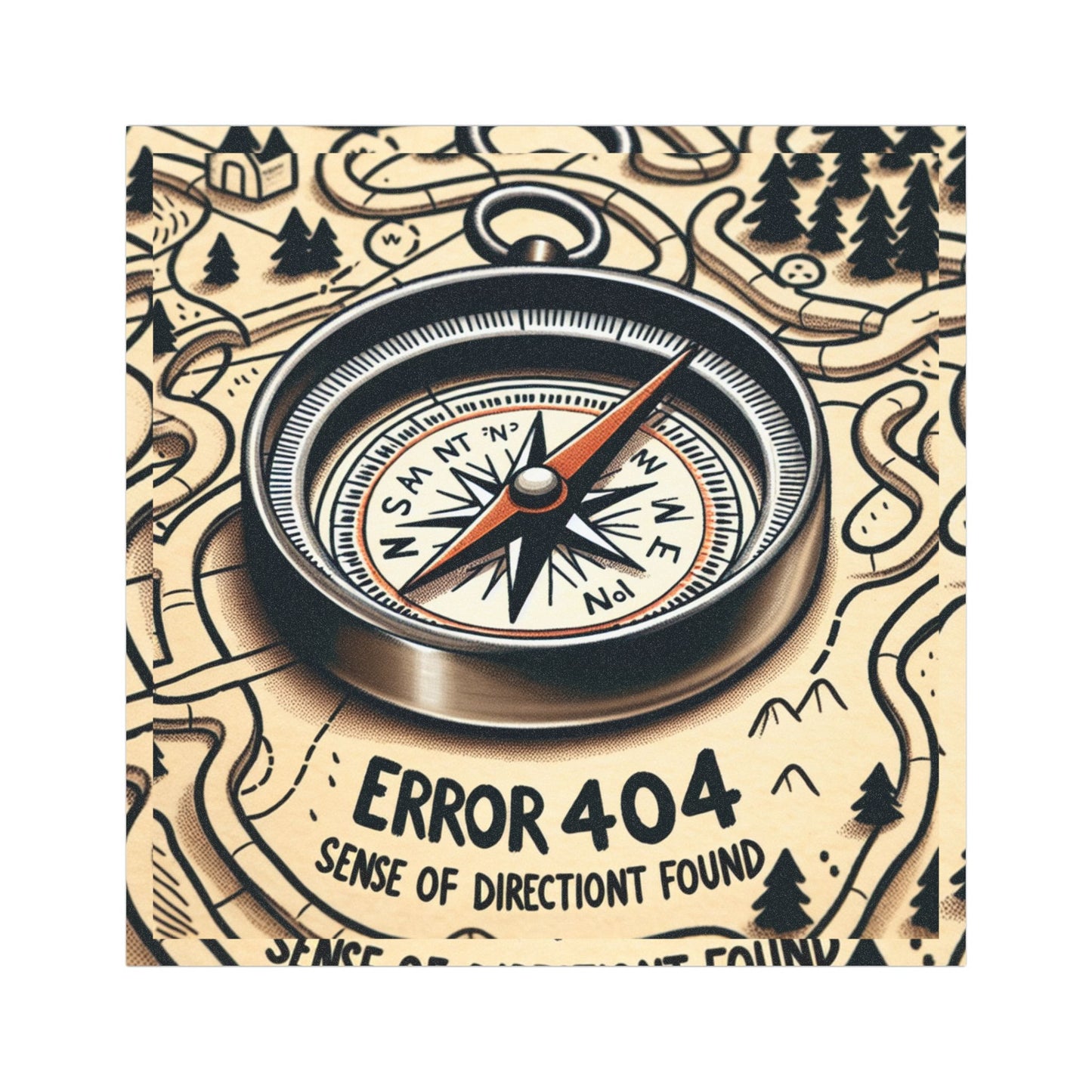 Adventure Car Magnets - Error 404 Compass Design, Travel Accessories, Road Trip Decor, Personalized Gifts, Car Décor