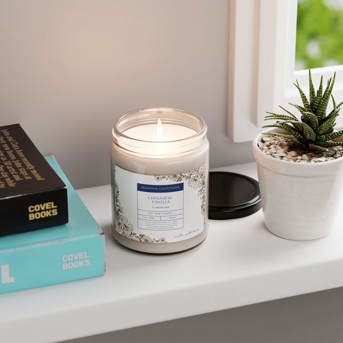 Relaxing Scented Soy Candle | 9oz Aromatherapy Candle for Home, Gift for Her, Cozy Decor, Spa Day, Relaxation, Floral Fragrance