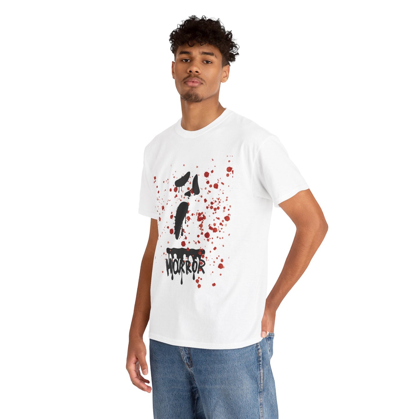 Horror Themed T-Shirt - Unisex Heavy Cotton Tee for Halloween, Horror Fans, Scary Movies, Unique Gift, Casual Wear