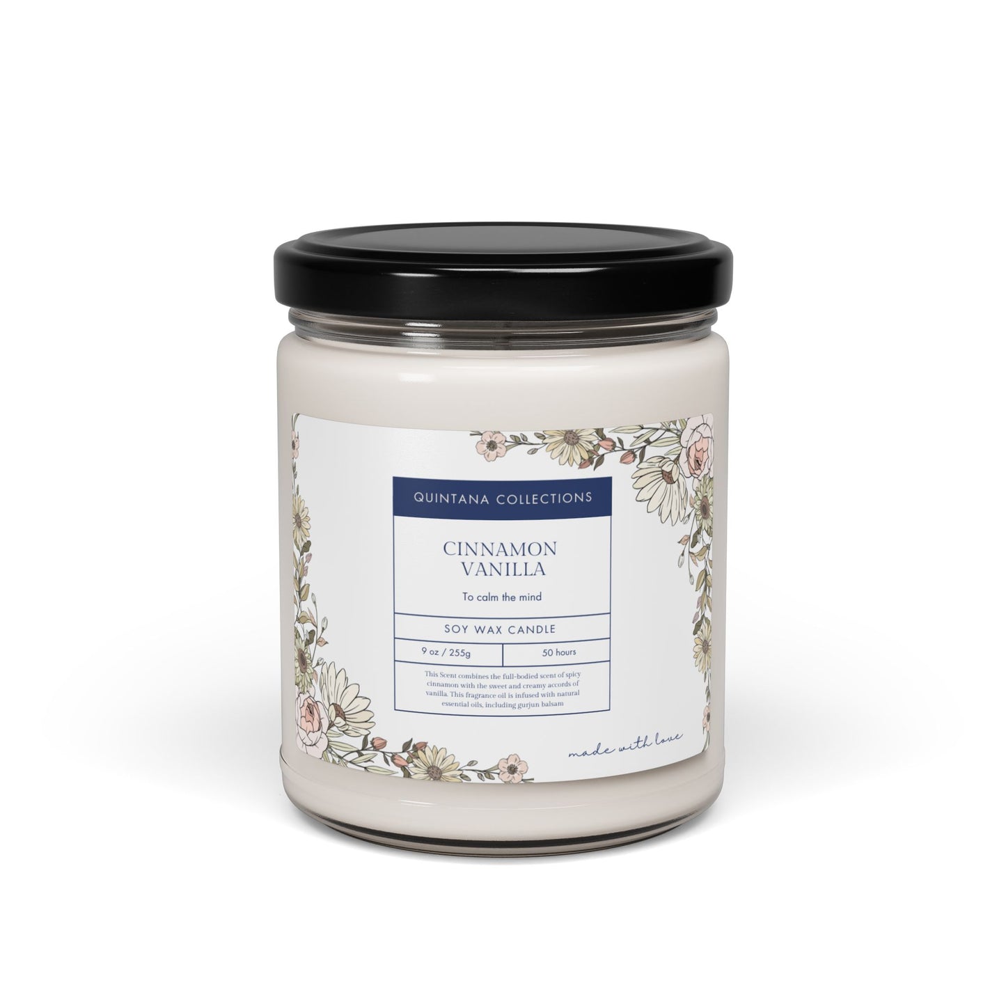 Relaxing Scented Soy Candle | 9oz Aromatherapy Candle for Home, Gift for Her, Cozy Decor, Spa Day, Relaxation, Floral Fragrance