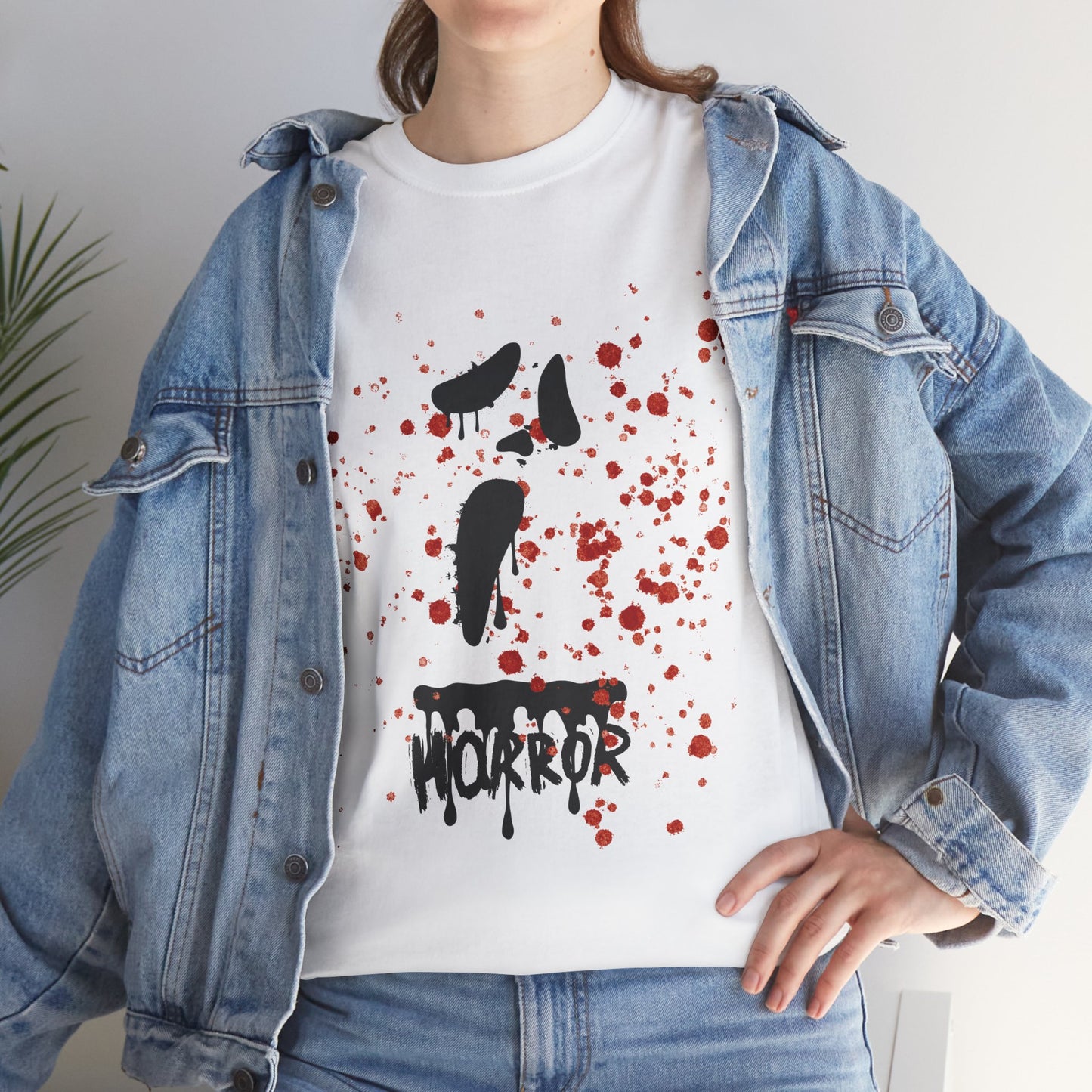 Horror Themed T-Shirt - Unisex Heavy Cotton Tee for Halloween, Horror Fans, Scary Movies, Unique Gift, Casual Wear
